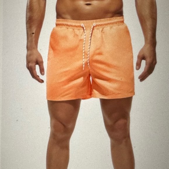 Brand New Men Solid Swim Trucks Orange XL - Picture 4 of 4